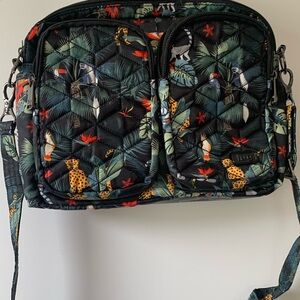 Lugz Black and Green Crossbody Bag  the navigator
